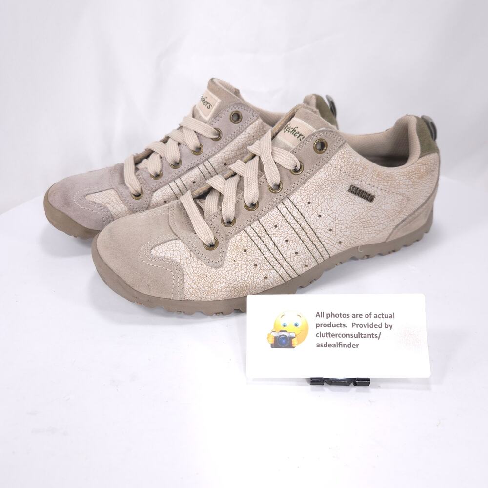 Skechers Signature Lace Up Athletic Walking Shoe Womens Size 8.5 46047 Tan